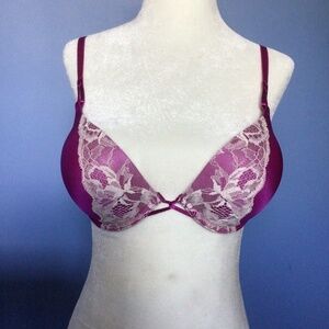 Victoria’s Secret Bombshell Plunge Bra with Lace Overlay